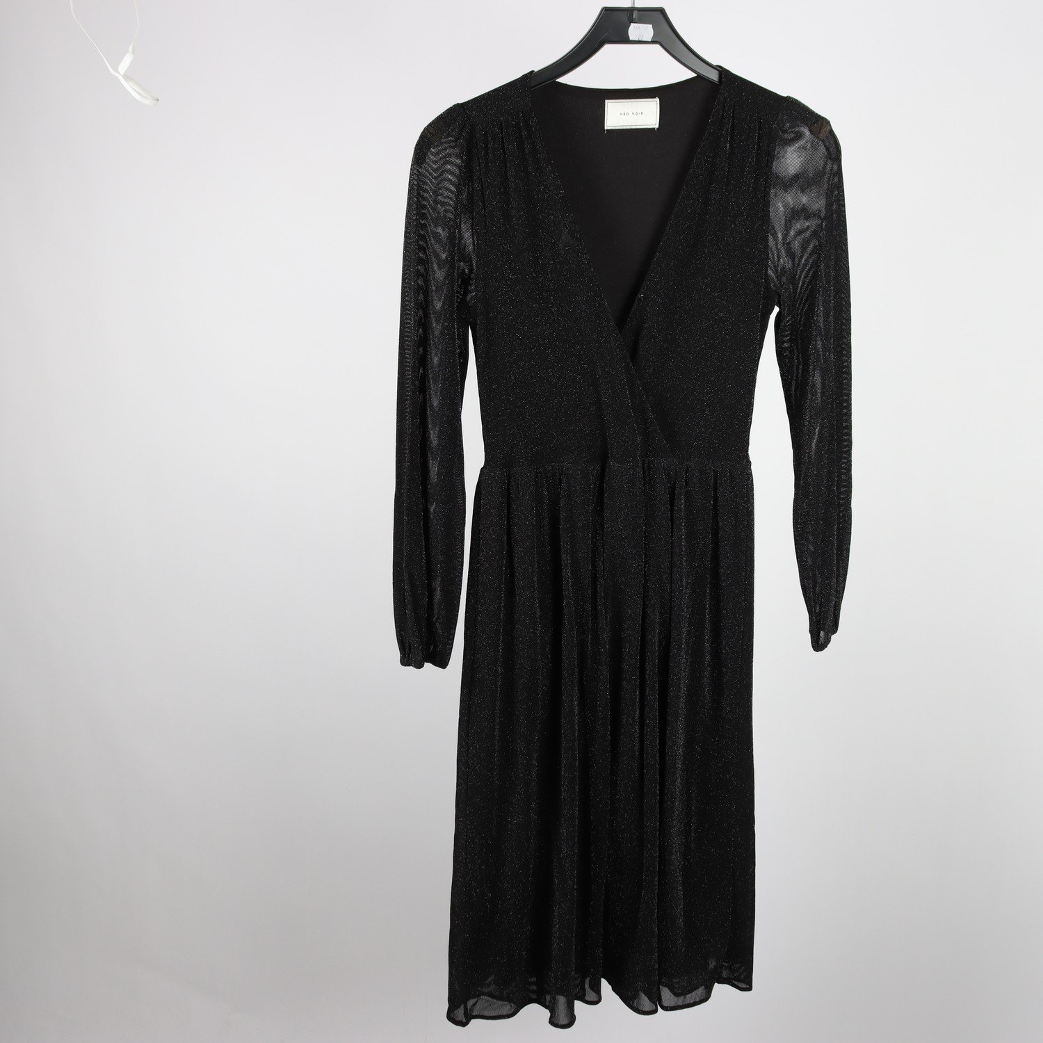 Klänning, Neo Noir, svart, glittrig, stl. 34