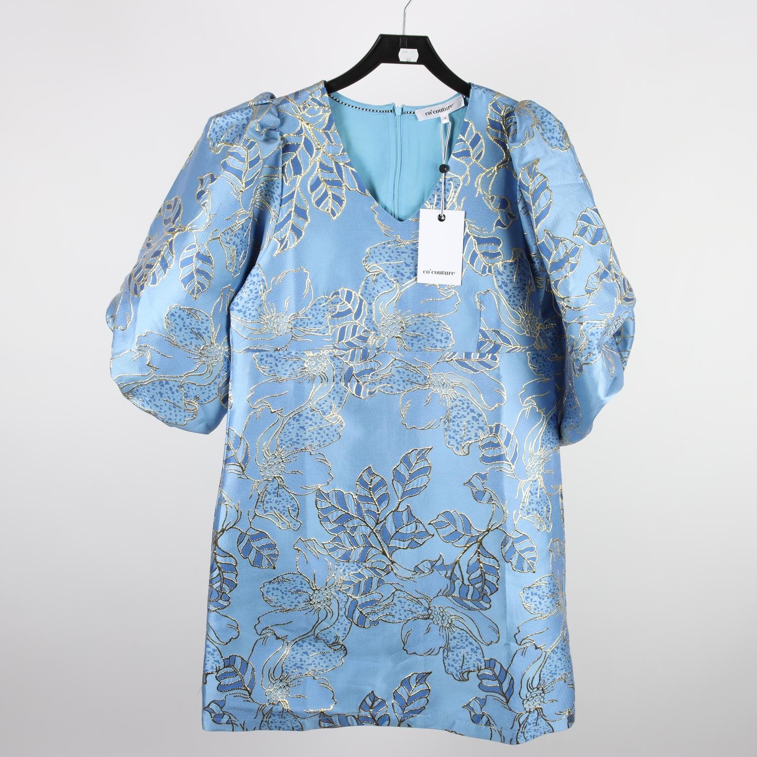 Klänning, Co’ Couture, blå guld, struktur, stl. M
