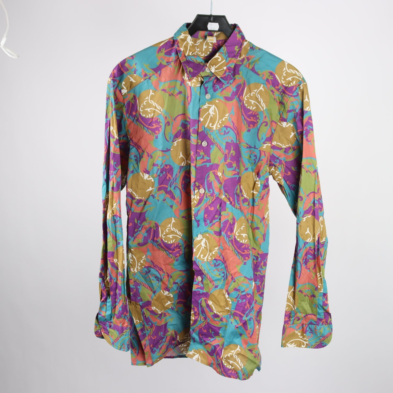 Skjorta, Okänd, lila, blå, stl. 39.