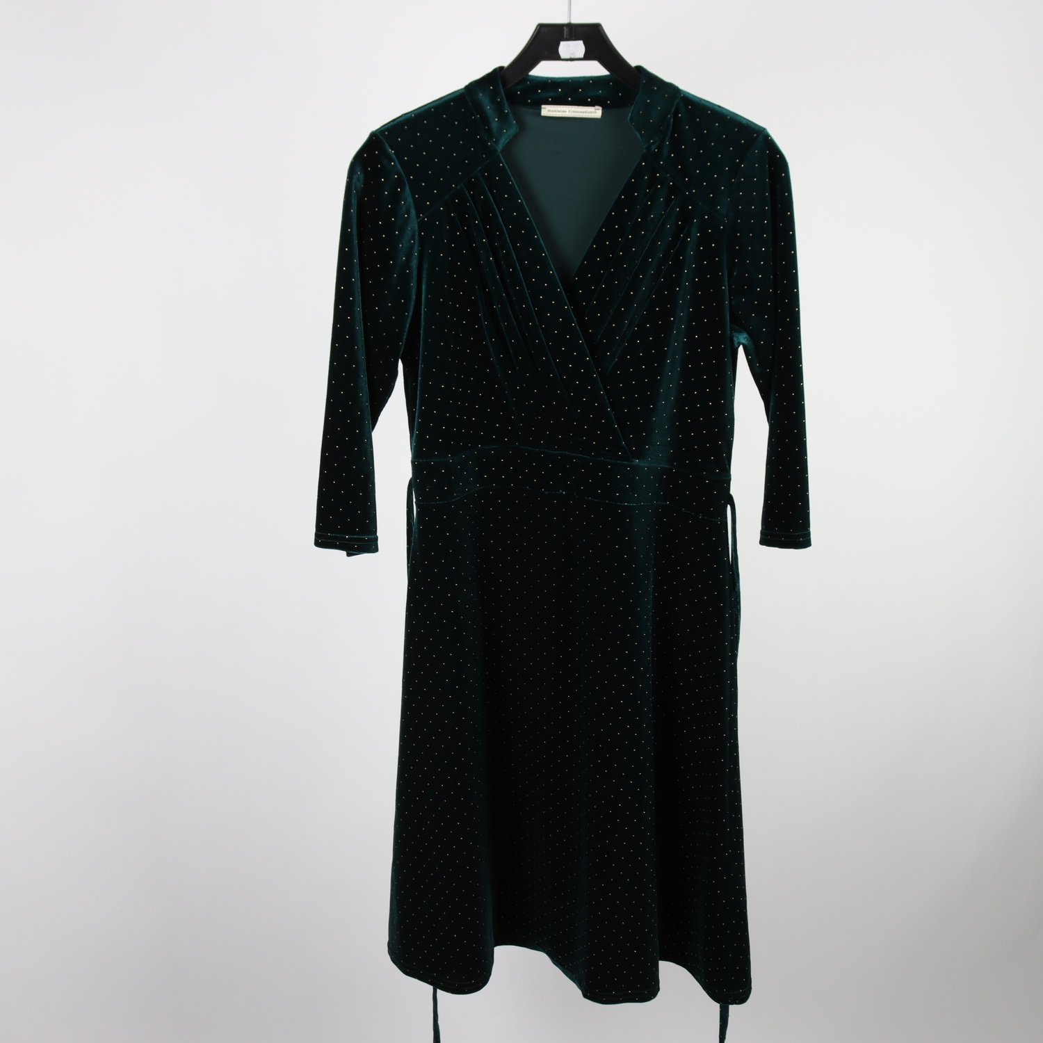 Klänning, Stockholms Klänningsfabrik, grön, plych, stl. L