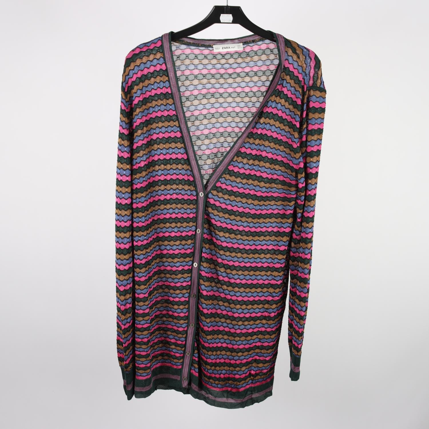 2-delat set, linne/kofta, Zara, flerfärgad, stl. L