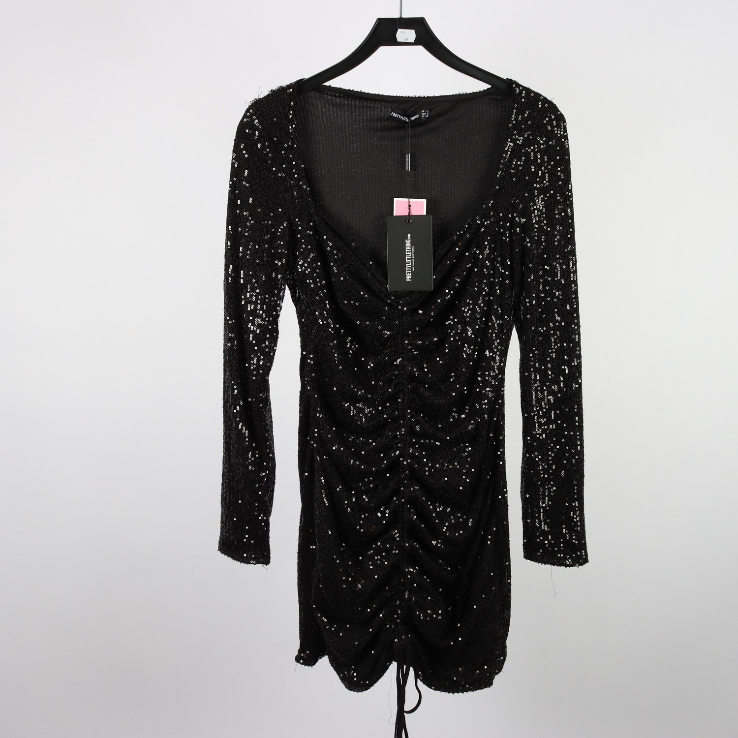 Klänning, Prettylittlething, svart, paljetter, stl. 40