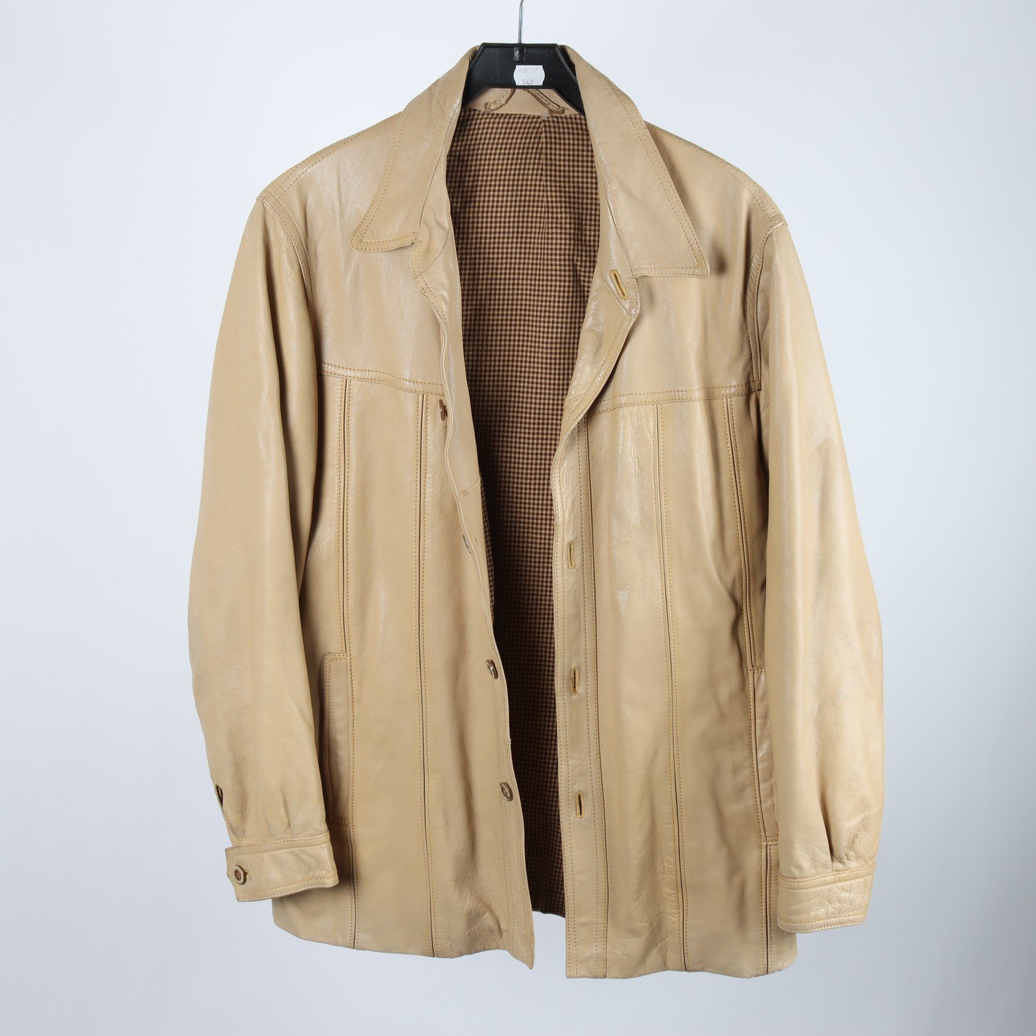 Skinnkavaj, Huc of Sweden, NK, beige, stl. 52.