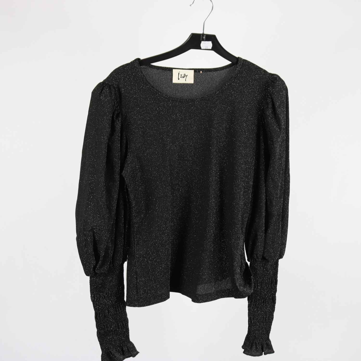 Tröja, I Say, svart, glittrig, stl. M