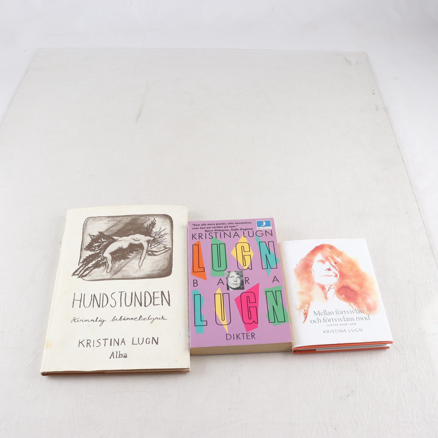 Kristina Lugn, bokpaket med 3 volymer