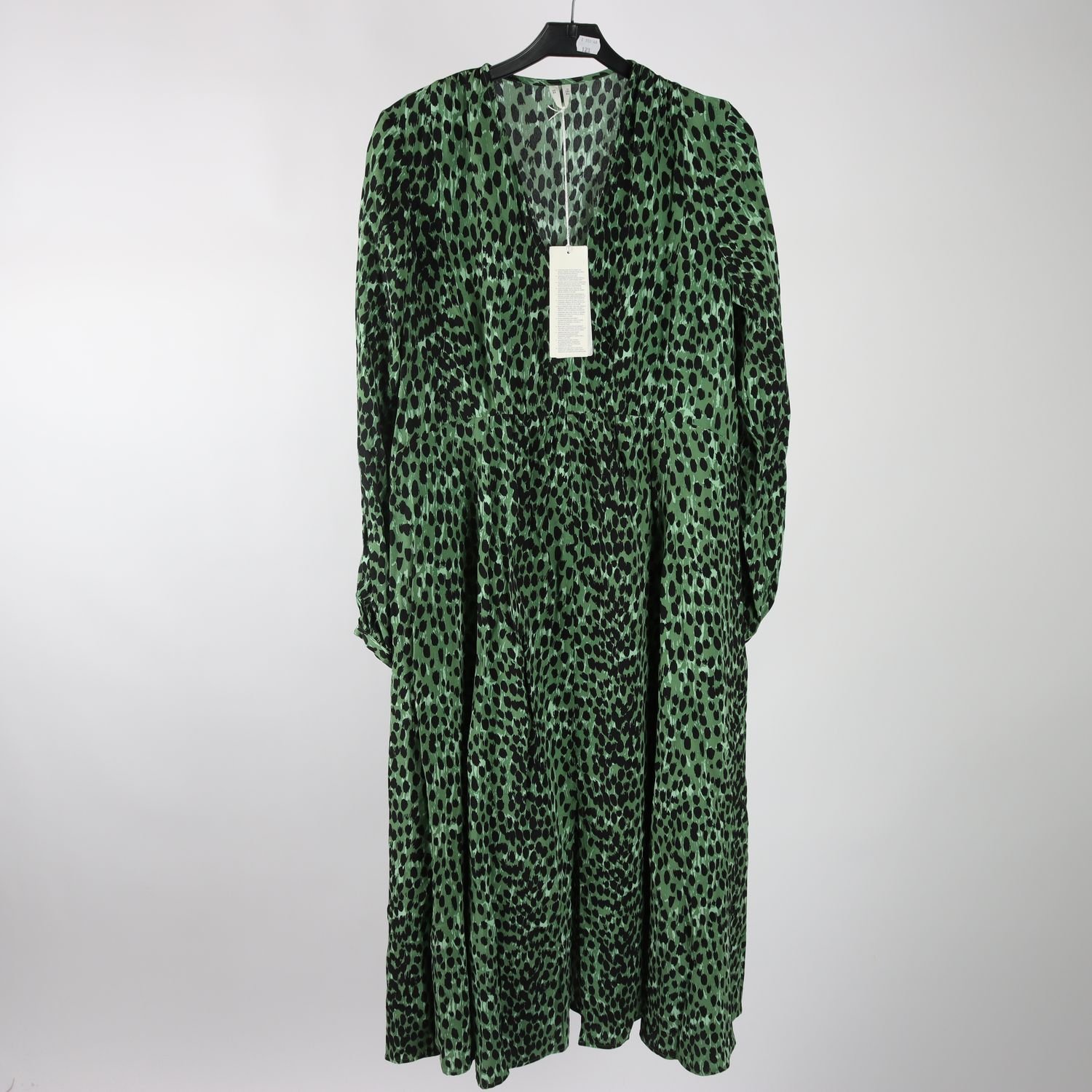 Klänning, Arket, grön, mönstrad, stl. 34