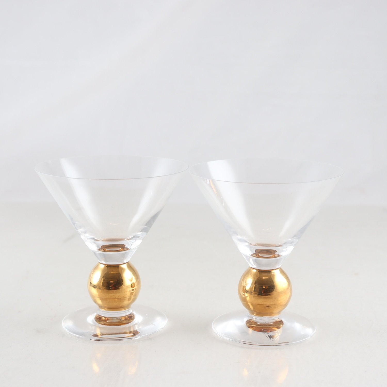 Cocktailglas, Nobel, Gunnar Cyrén, Orrefors, 2 st