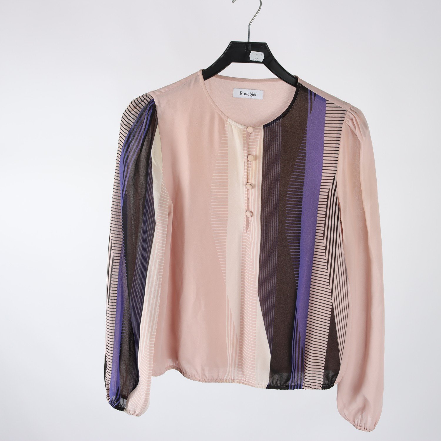 Blus, Rodebjer, rosa, svart, lila, stl. XS