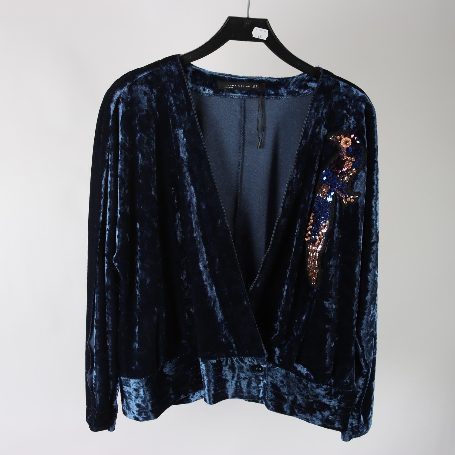Tröja, Zara, blå, paljetter, stl. M