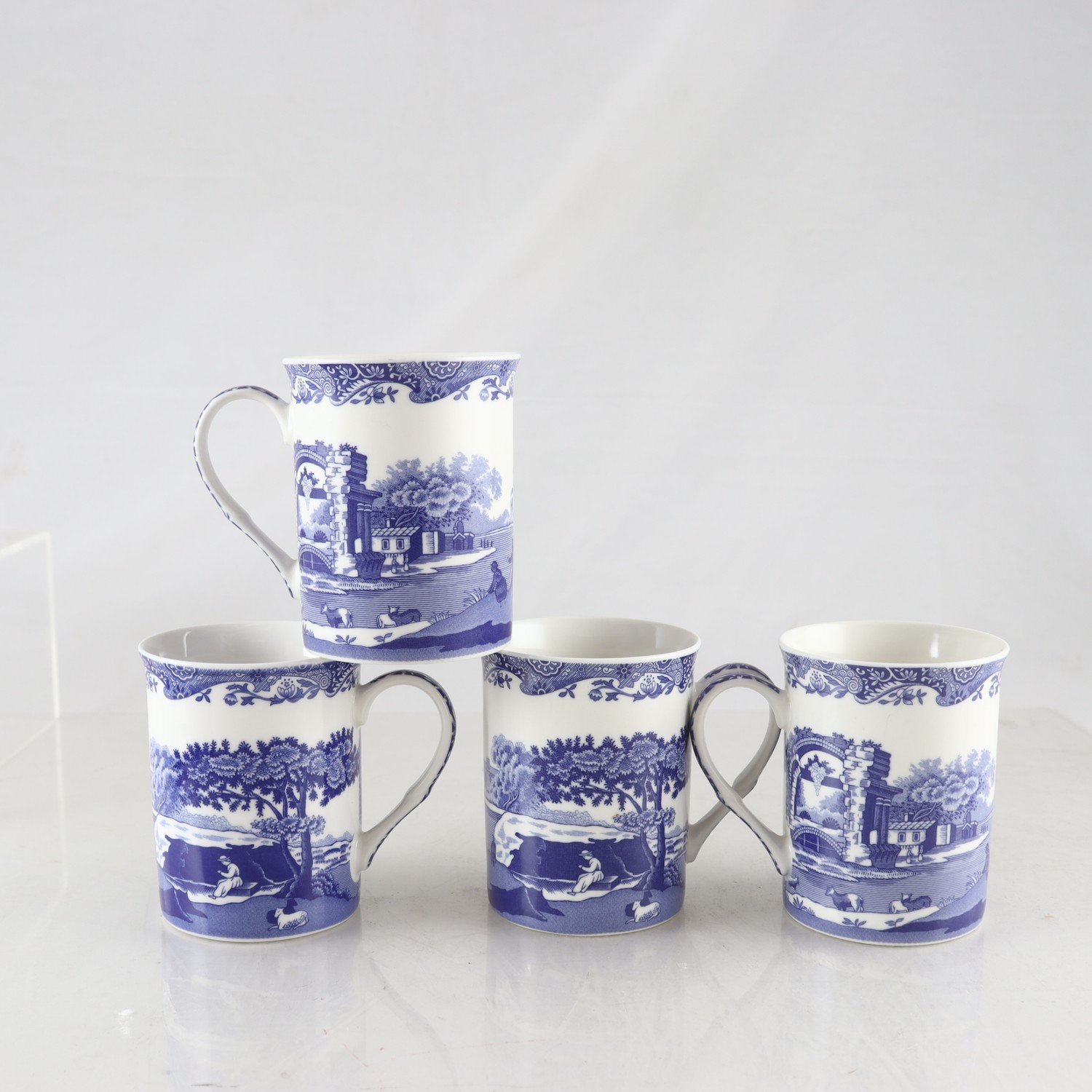 Muggar, porslin, Italian, Spode, 4 st