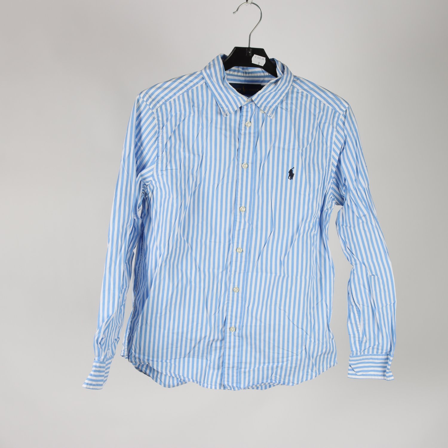 Blus, Ralph Lauren, blå, vit, randig, stl. L