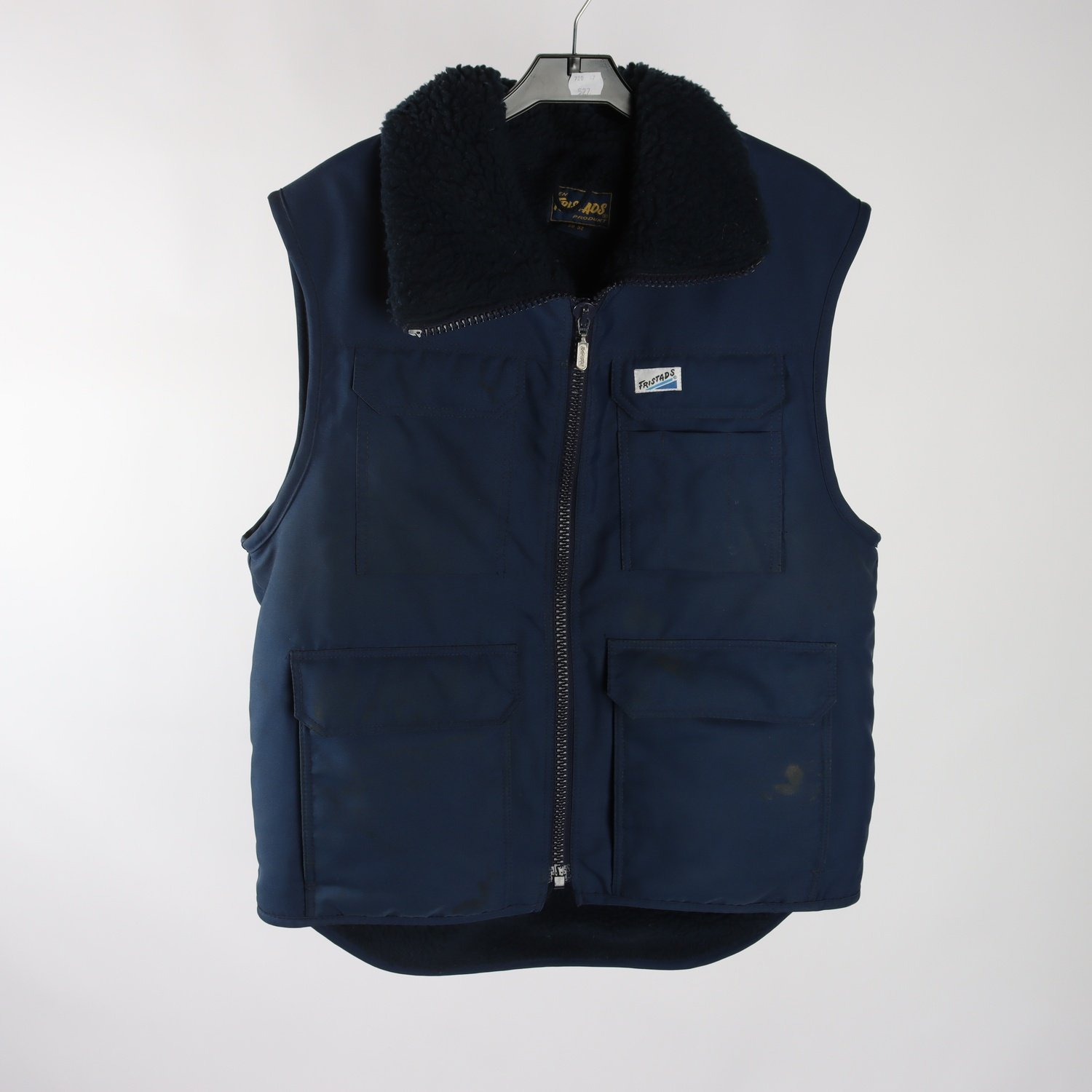 Väst, Firistads, blå, pilefoder, stl. M.