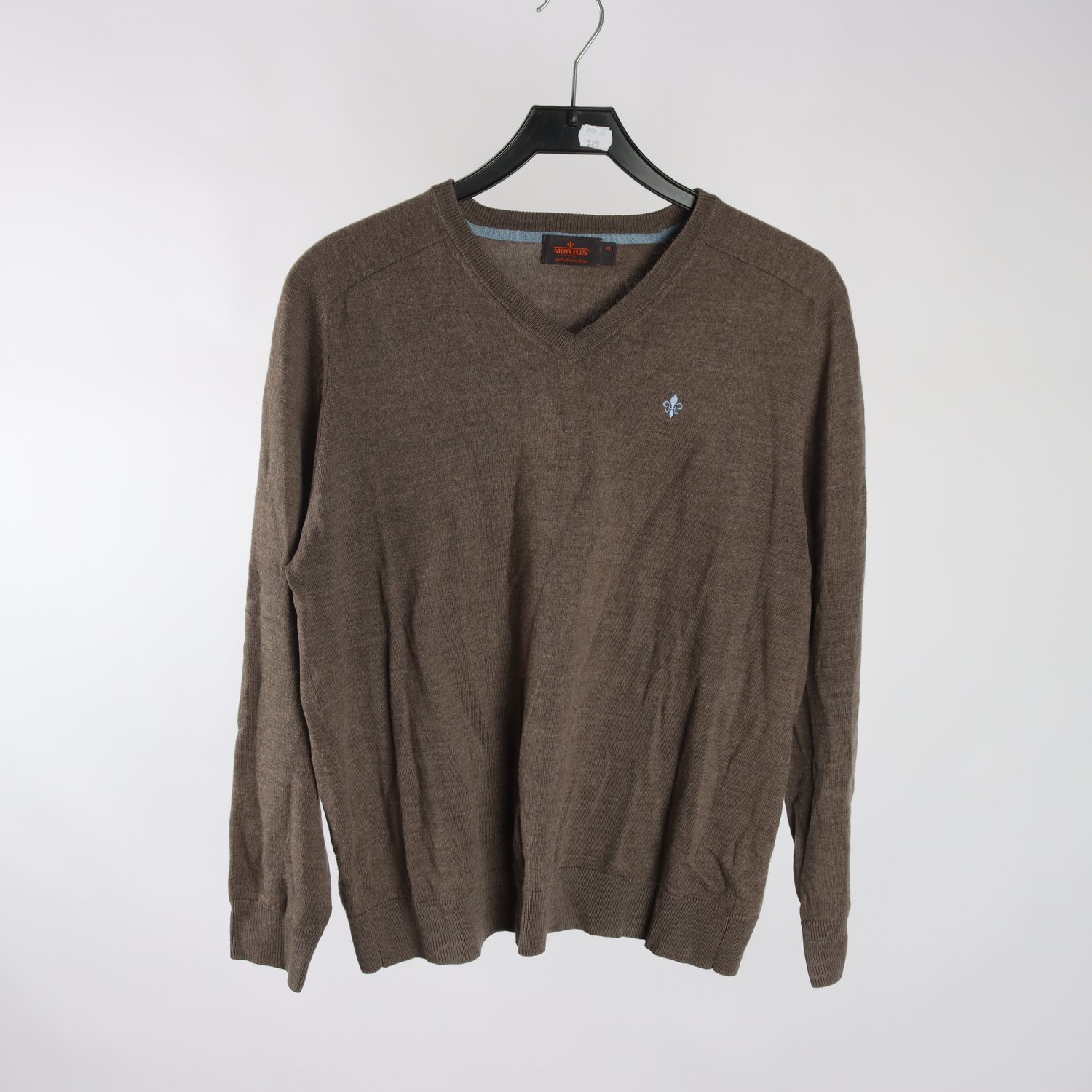 Tröja, Morris, brun, 100% ull, stl. XL.