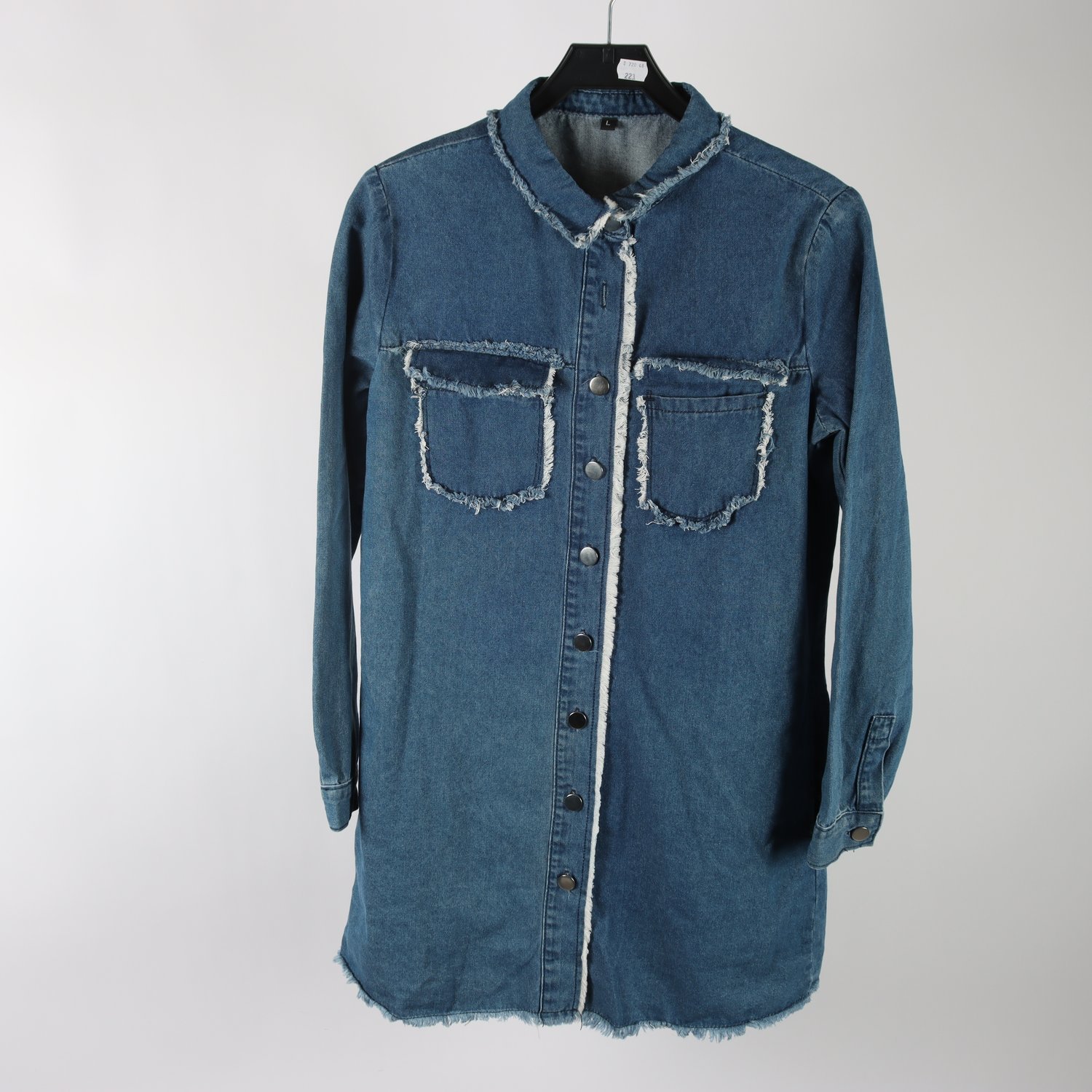 Jeansskjorta, Okänd, blå, stl. L