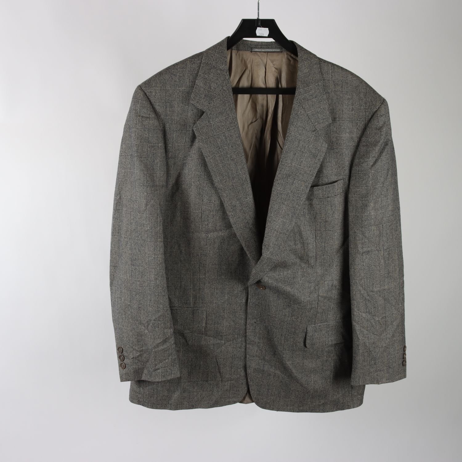 Kavaj, Ermenegildo Zegna, grå, rutig, ull, cashmere, stl. 54.