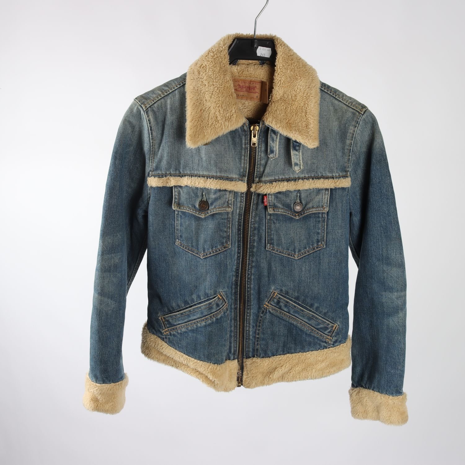 Fodrad jeansjacka, Levi Strauss & Co, blå, stl. S