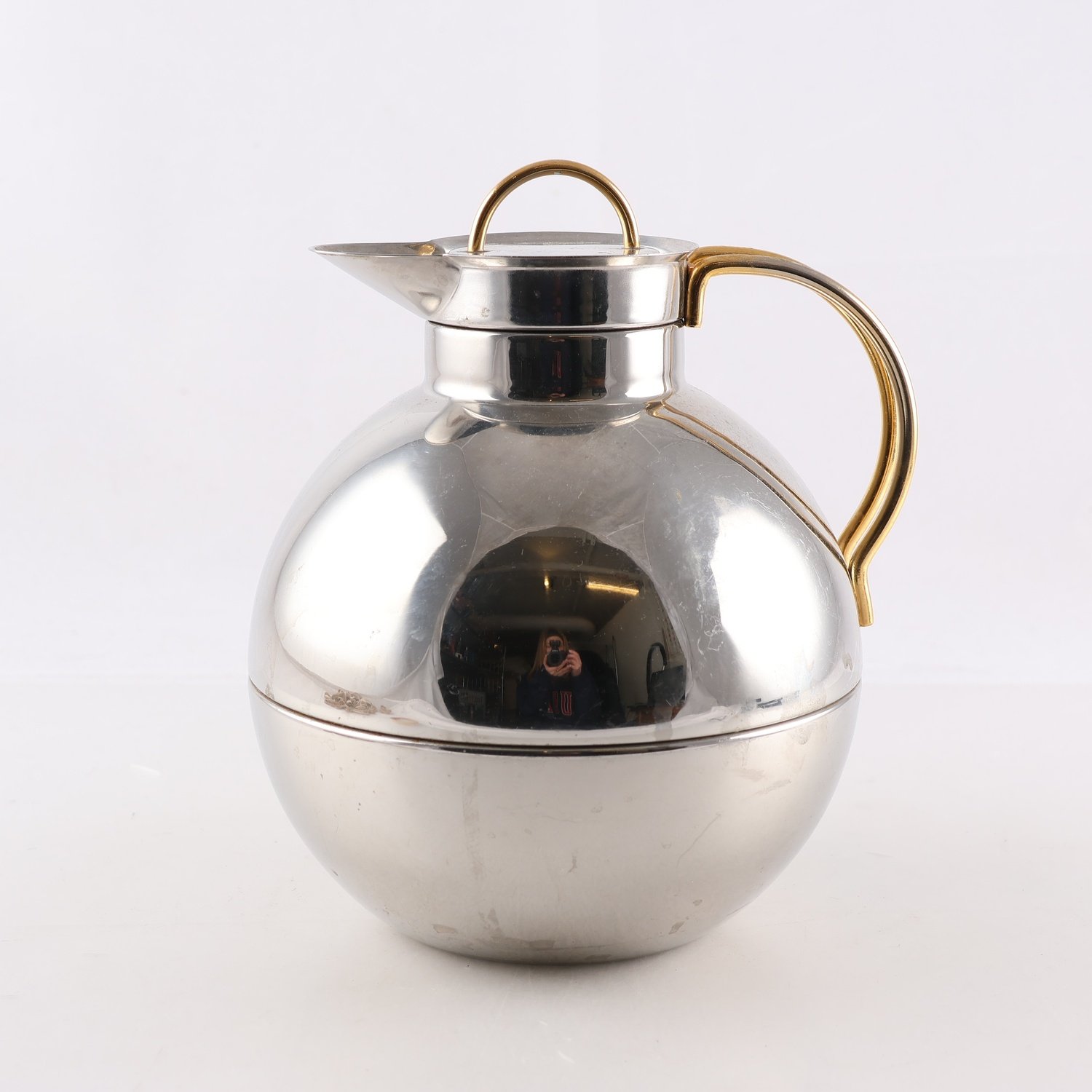 Termoskanna, Alfi, ”Kulan”, Ole Palsby, mässingsdetaljer.