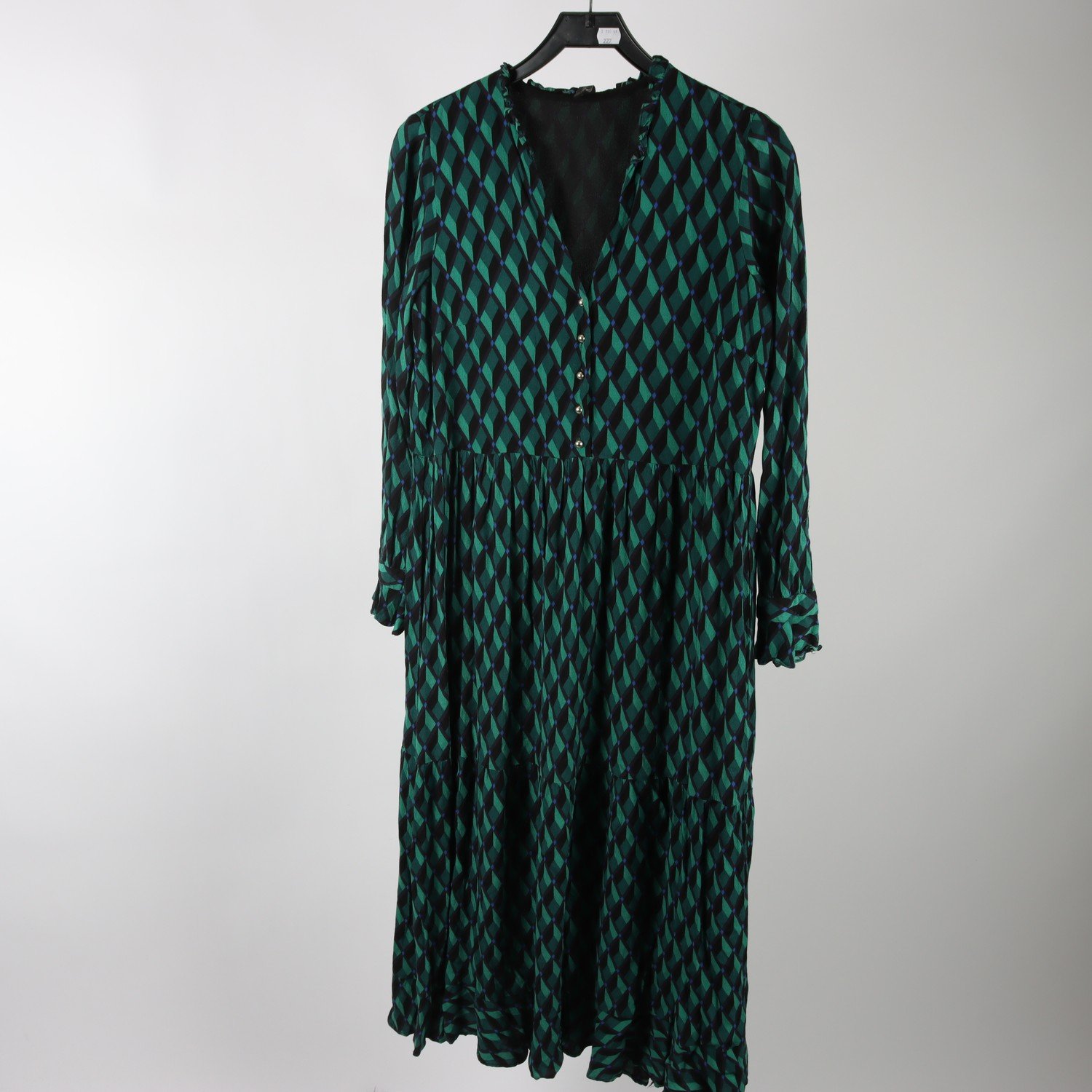 Klänning, Y.A.S, grön, mönstrad, stl. M