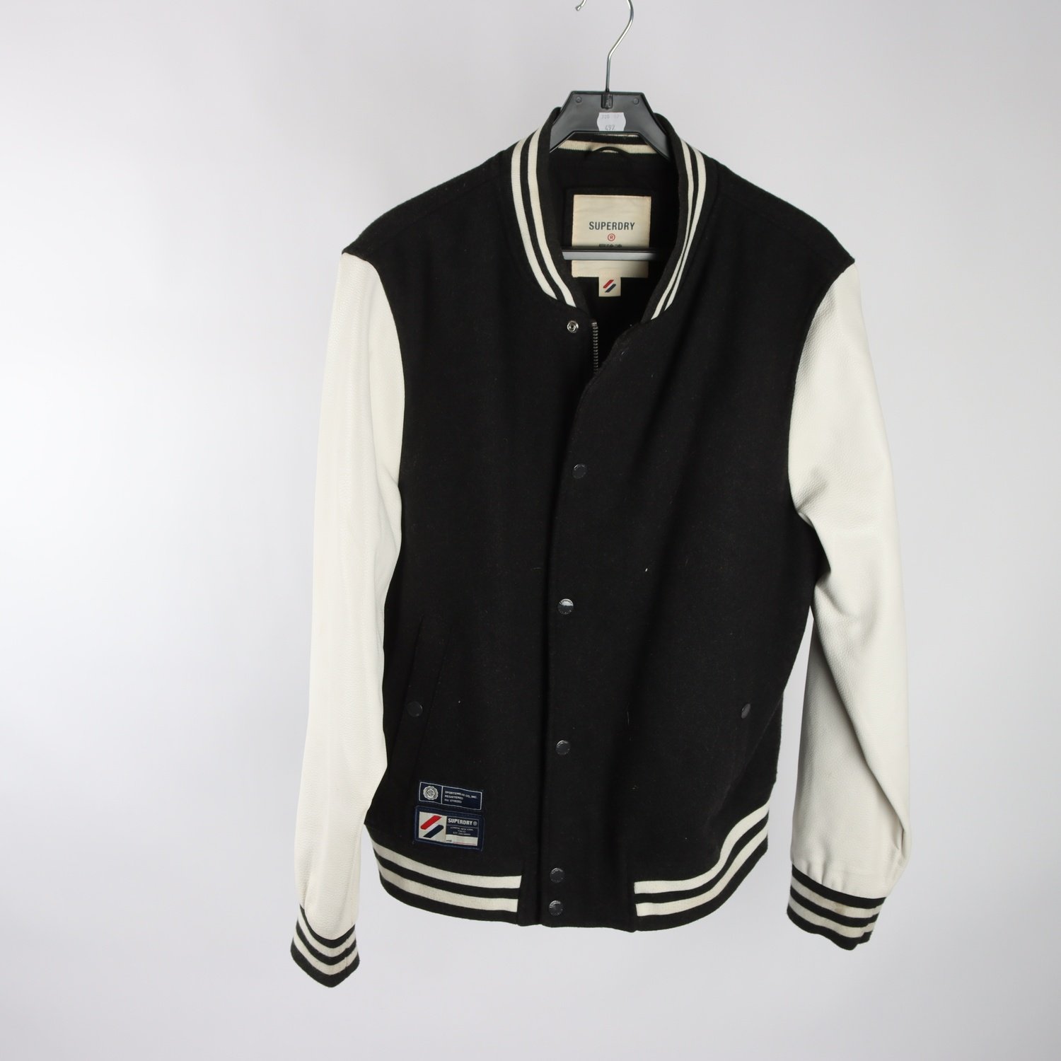 Basketjacka, Superdry, grå, vit, stl. XL.