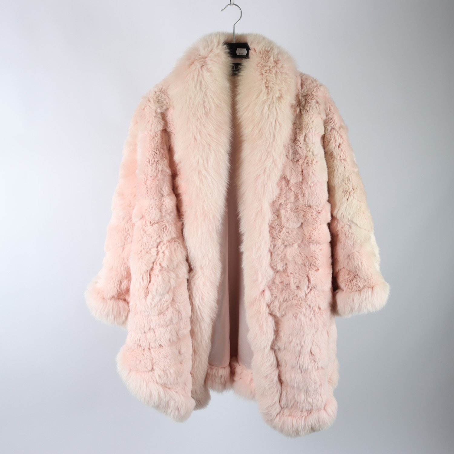 Pälsponcho/cape, Hollies, rosa, stl. One size