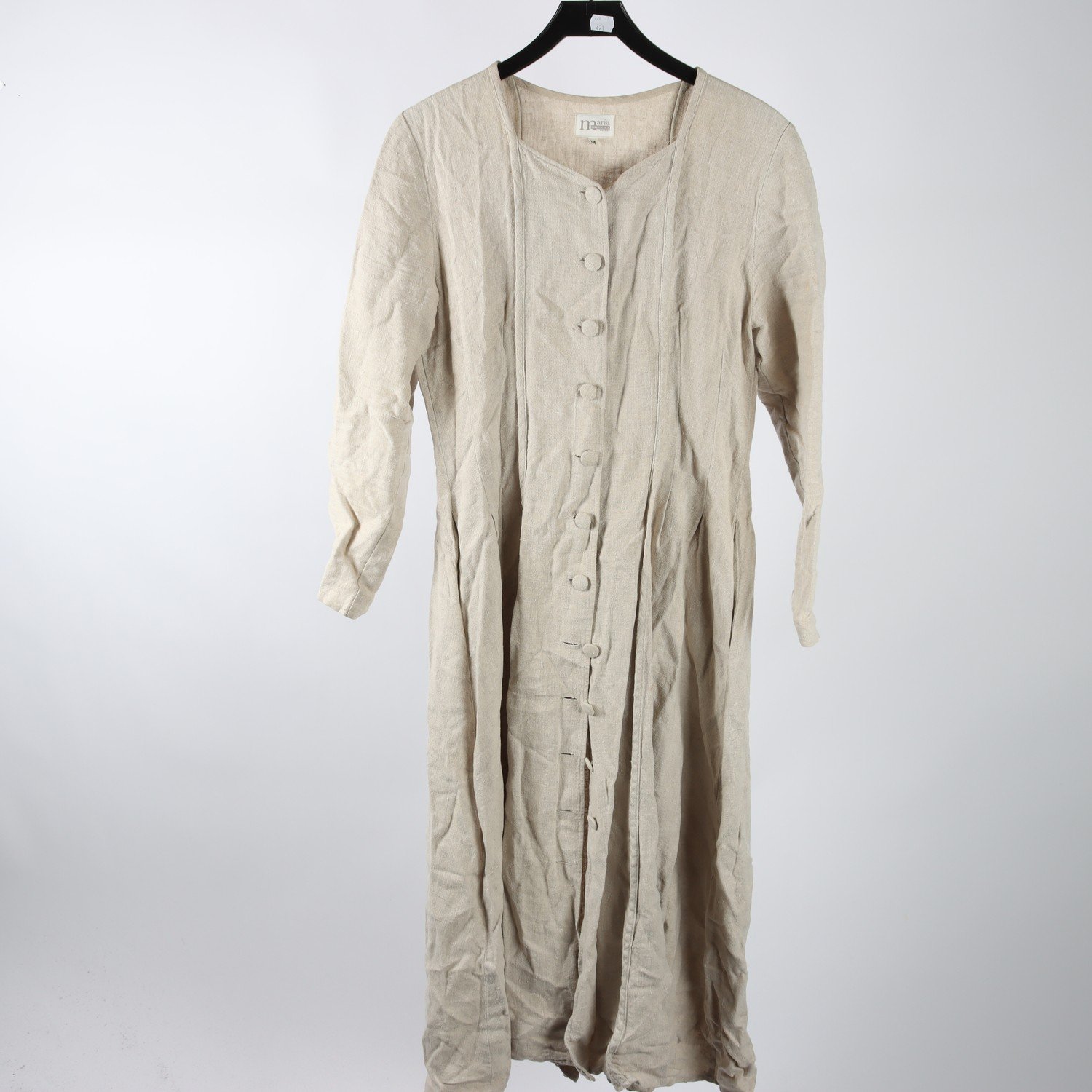 Klänning, Maria Maruschka, beige, lin, stl. M.