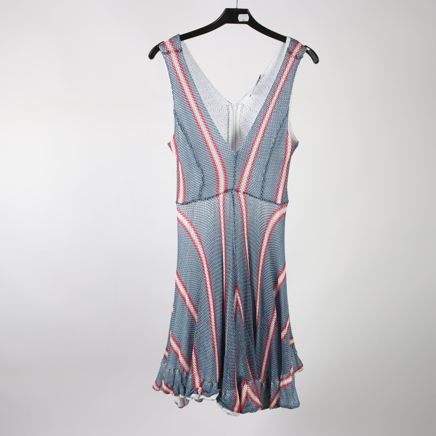 Klänning, Sandro Paris, blå, vit, röd, stl. S
