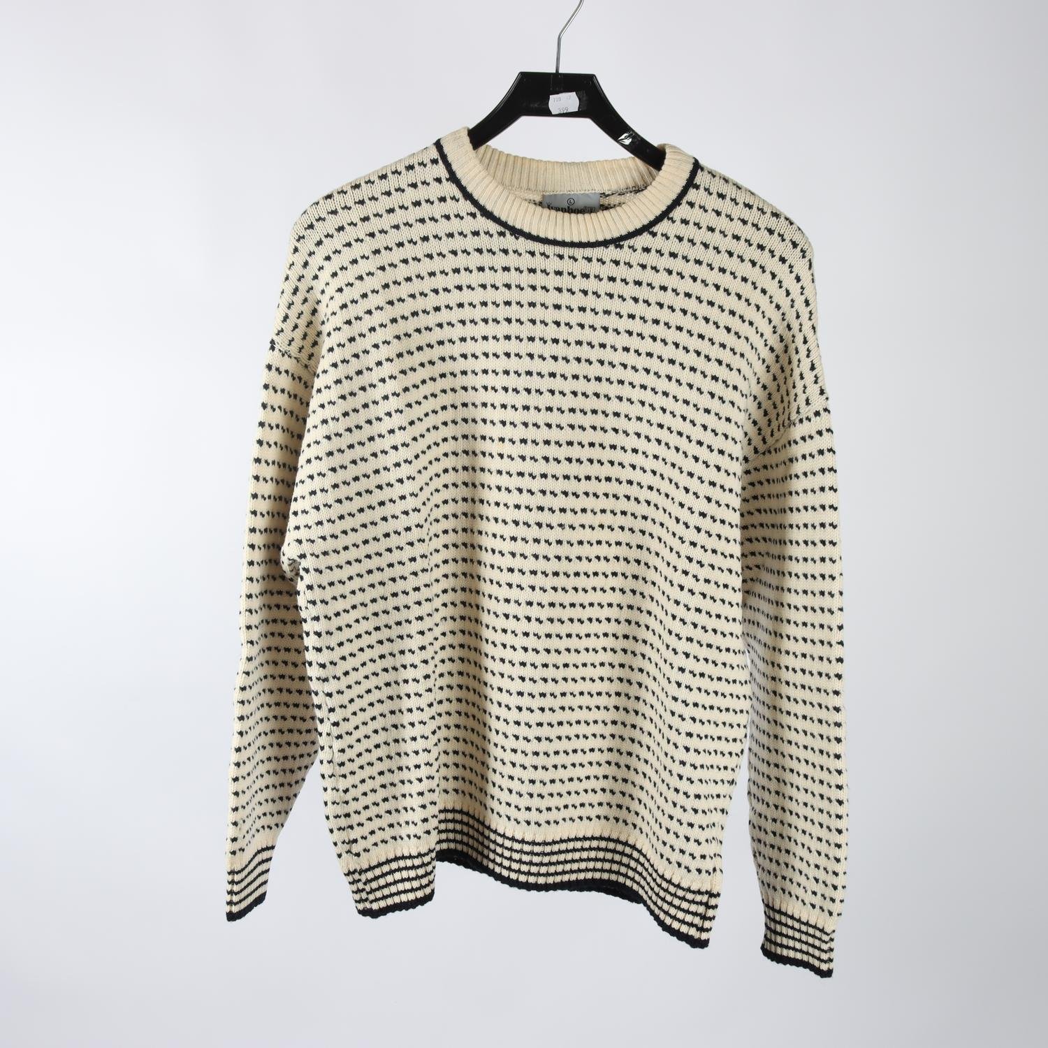 Fiskartröja, Ivanhoe, offwhite, ull, stl. L.