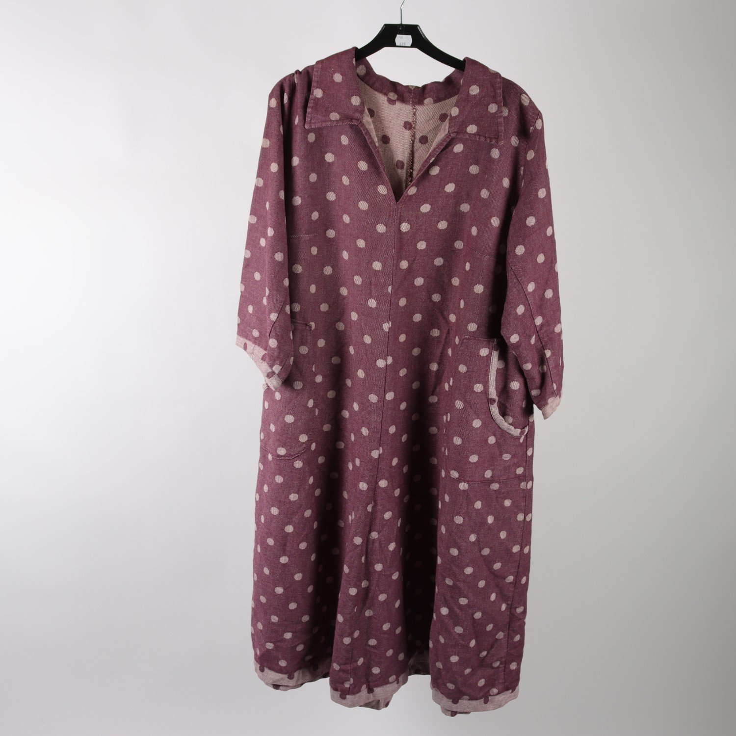 Klänning, Okänd, lila, lin, stl. ca. L/XL.