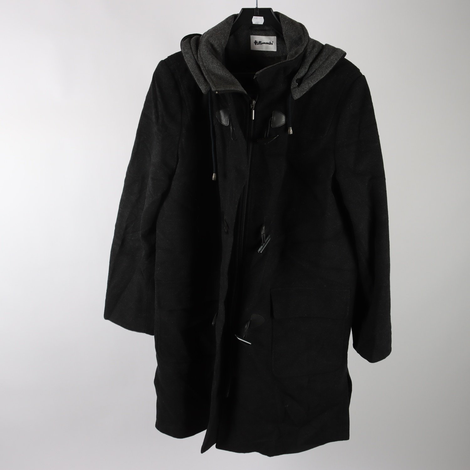 Ullkappa,Hettemarks,grå, ull, cashmere, stl. 44.