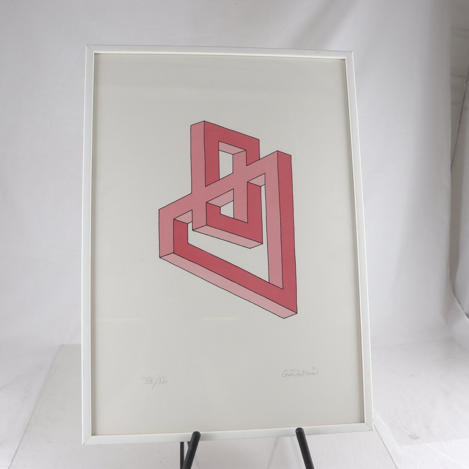 Färglitografi, Oscar Reutersvärd, (1915-2002), signerad. Endast avämtning.