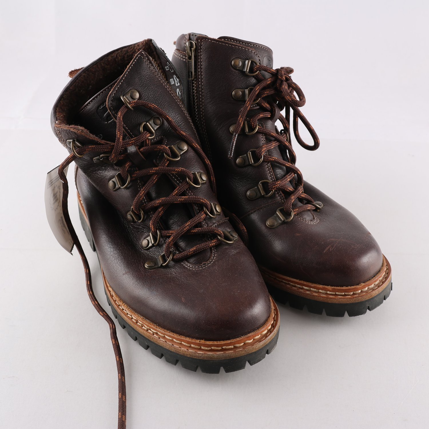 Kängor, Klaveness, brun, skinn, stl. 4 1/2.