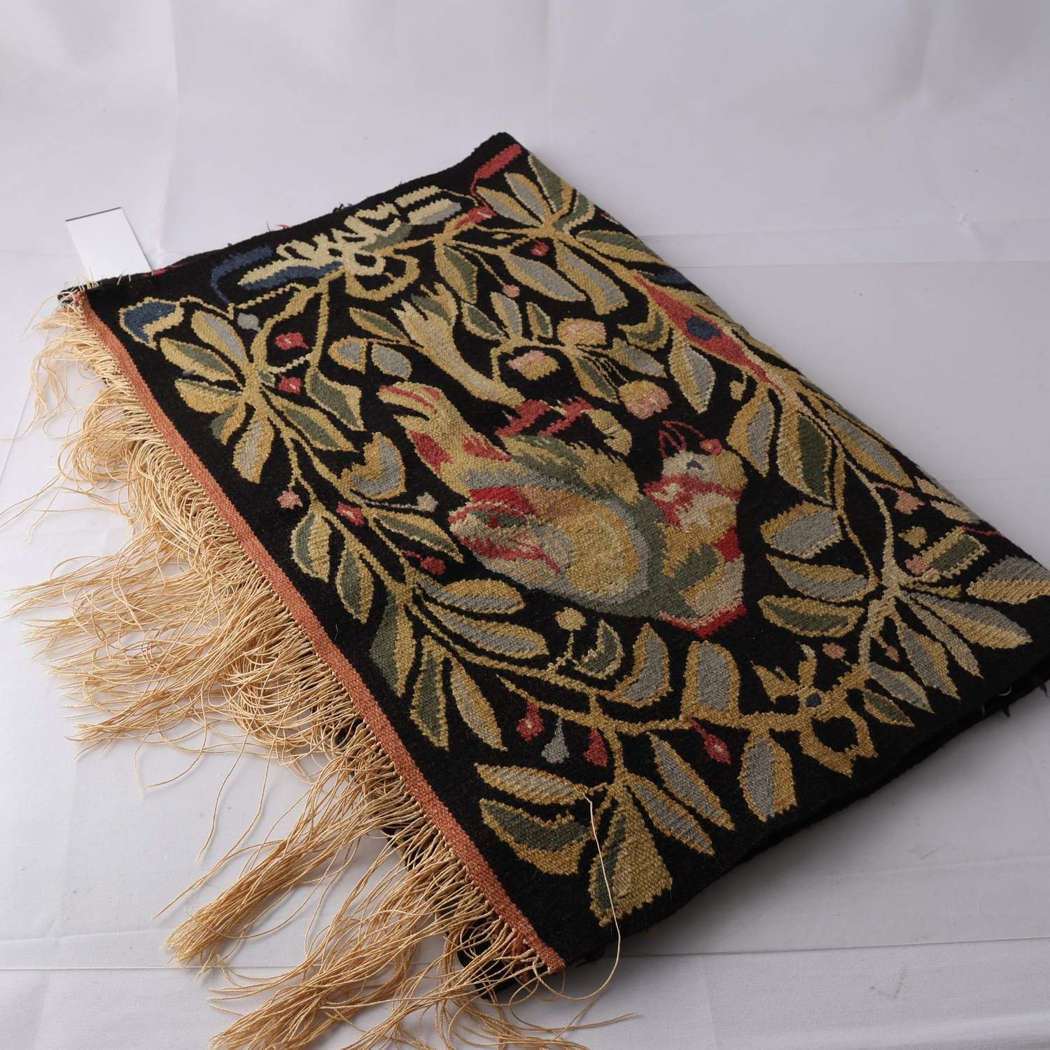 Bonad, Flamsk Vävnad, mönstrad, rosa, svart, ull.