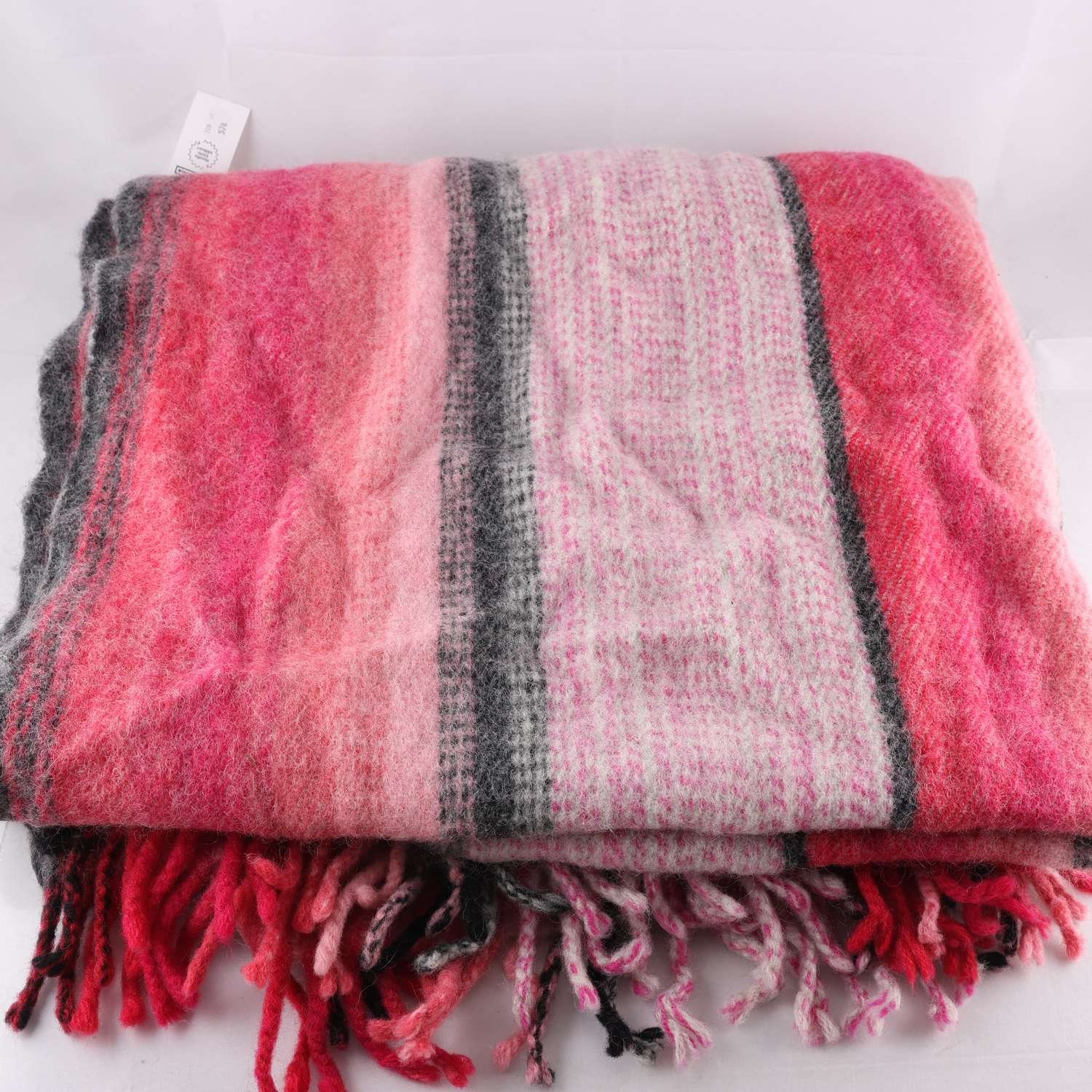Filt, Okänd, rosa, grå, ull