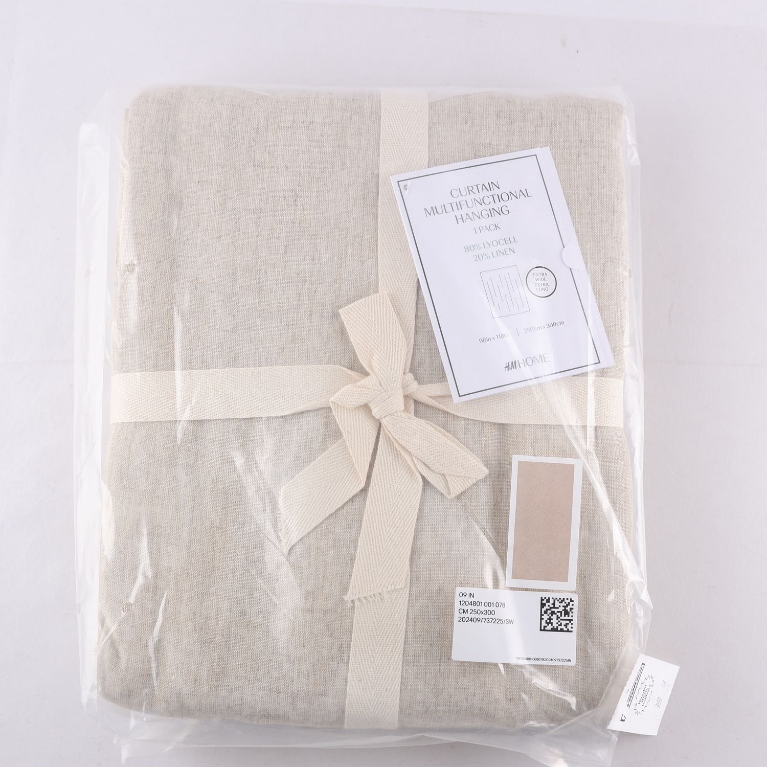 Gardinlängd, H&M Home, beige, linmix