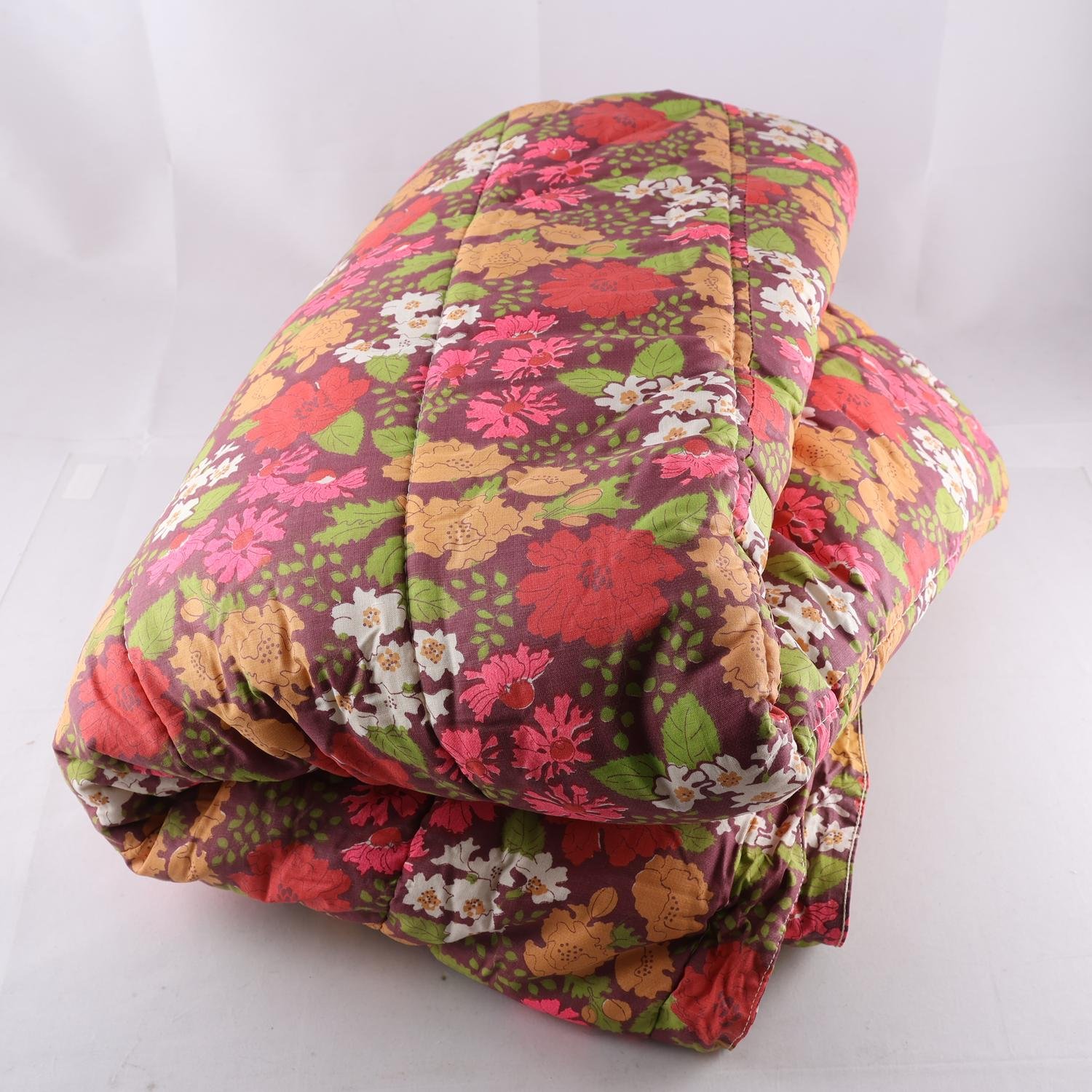 Täcke, Okänd, blommig, rosa