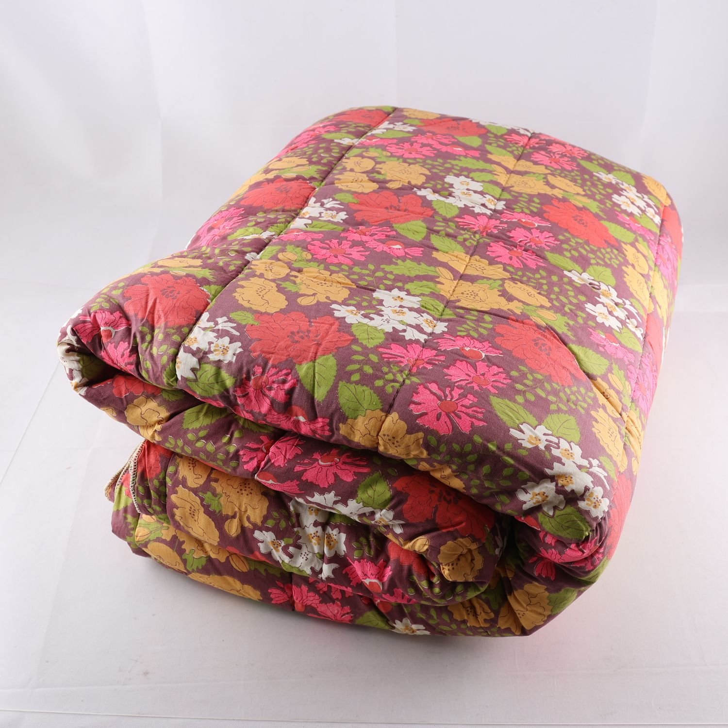 Täcke, Okänd, blommig, rosa