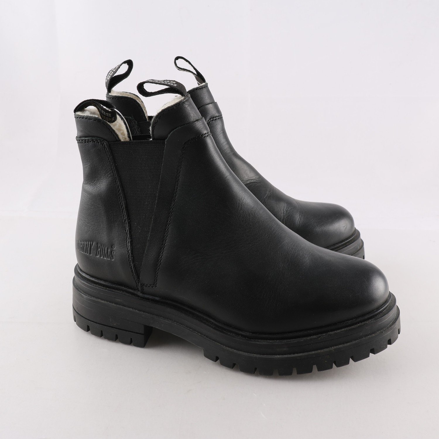 Fodrade boots, Johnny Bulls, läder, stl. 36