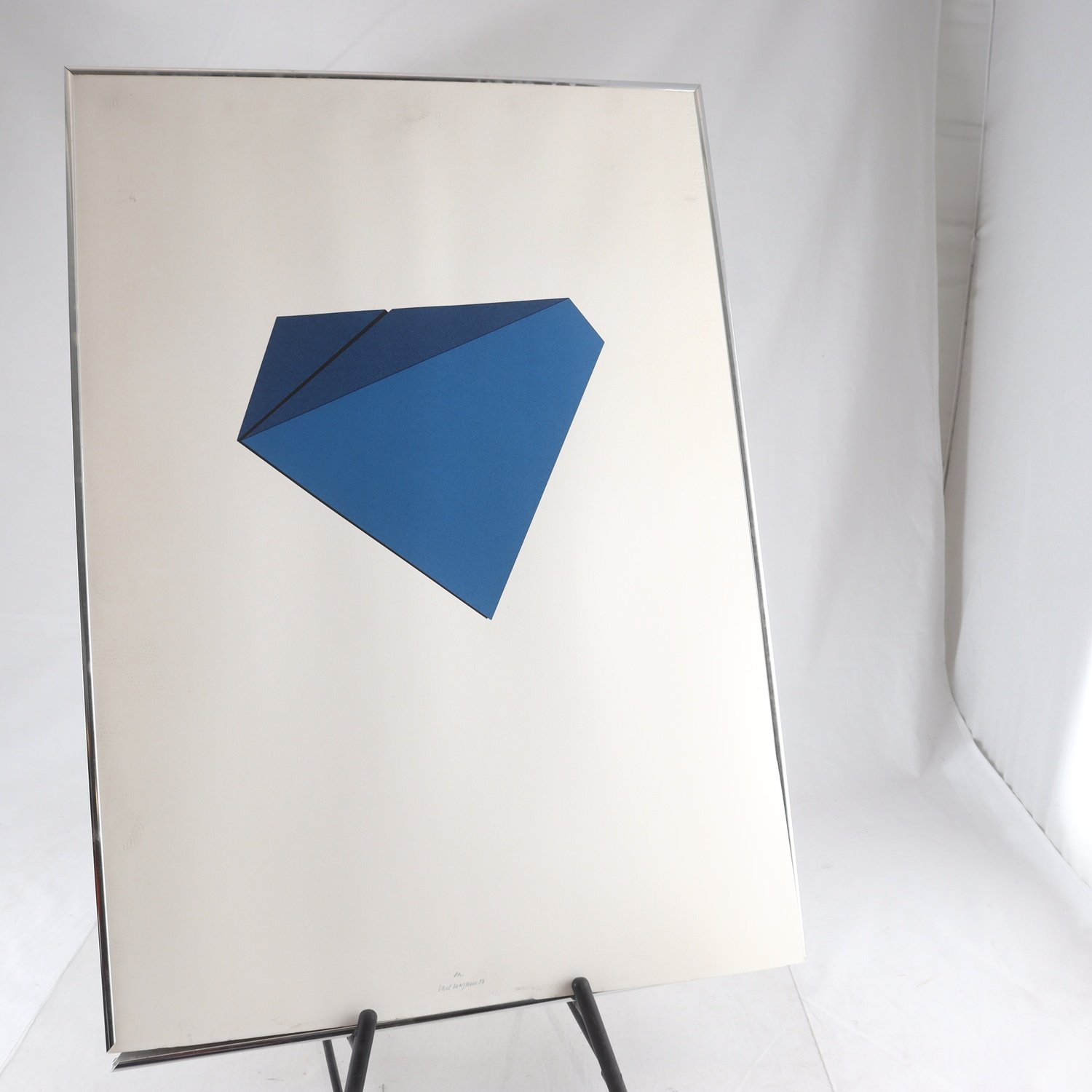 Färglitografi, Abstrakt figur, Carl Magnus, (1943), sign. Endast avhämtning.