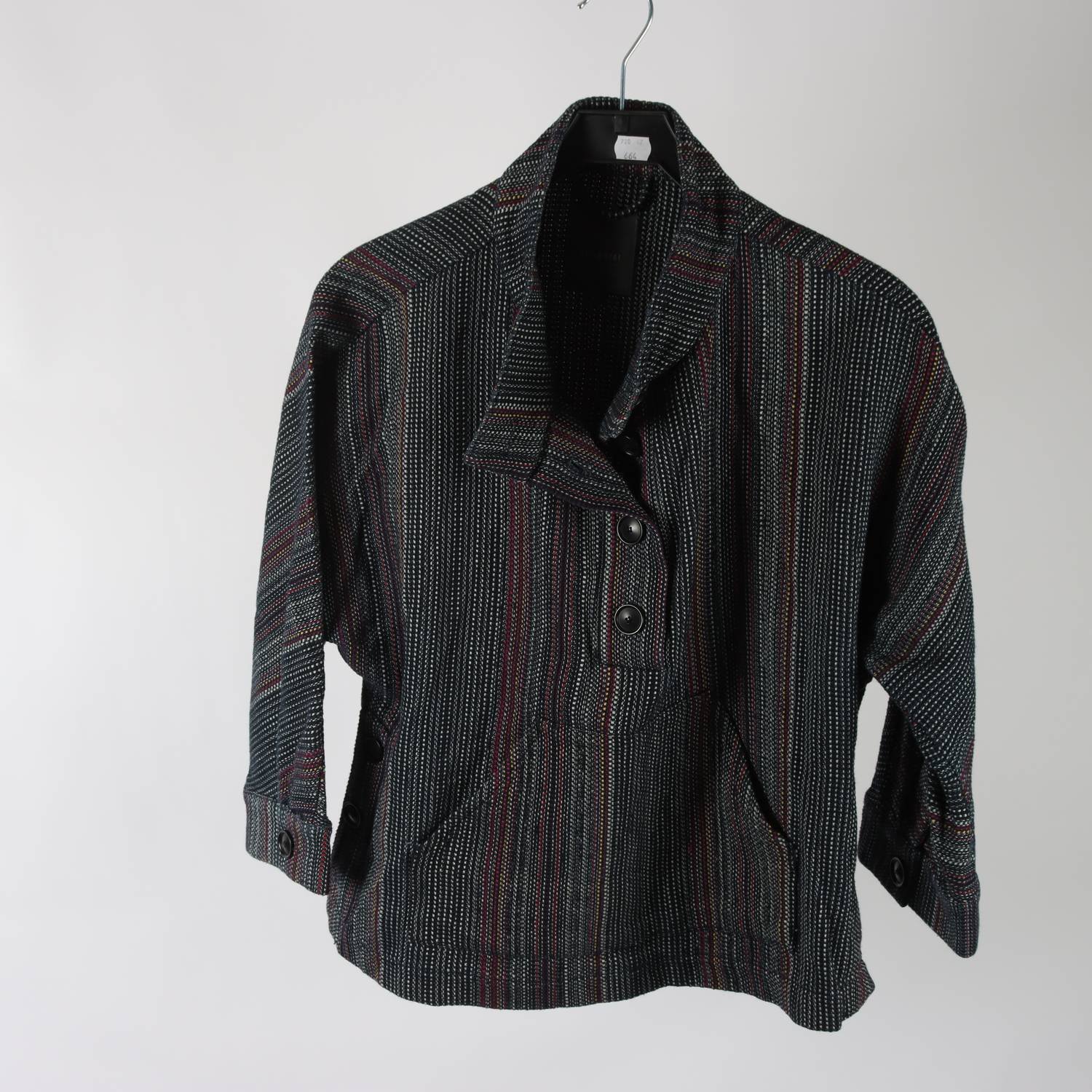 Blus/anorak, bric a brac, vinröd, svart, stl. M.