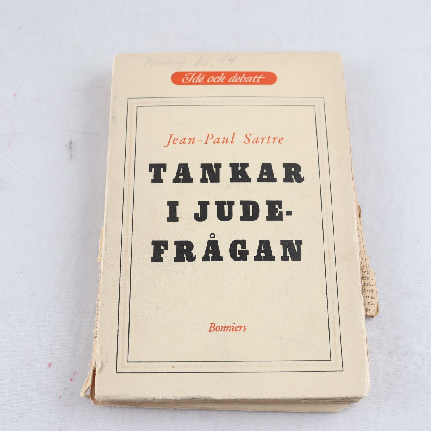 Jean-Paul Sartre, Tankar i jude-frågan