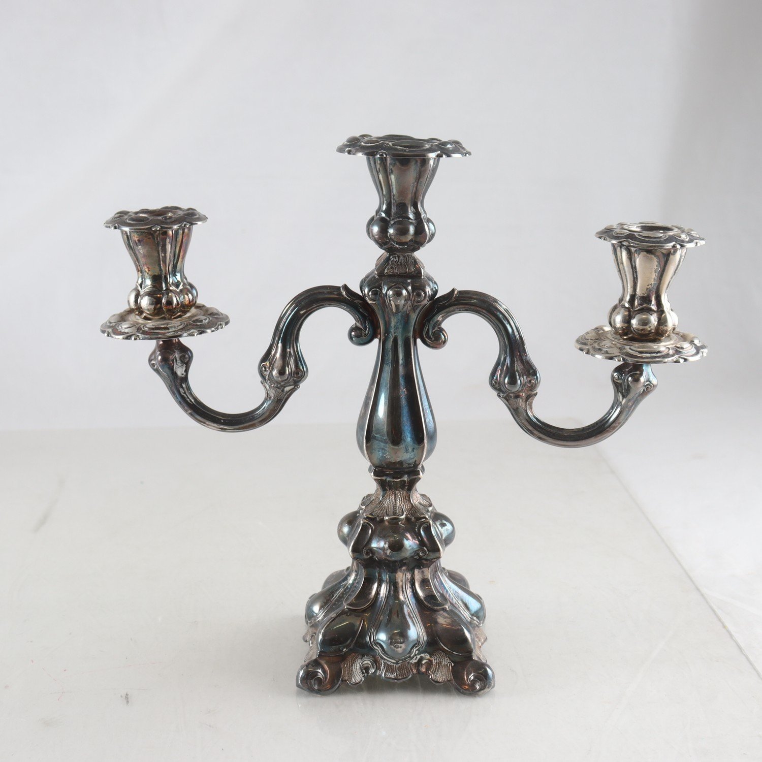 Kandelaber, silver 830, barockstil.