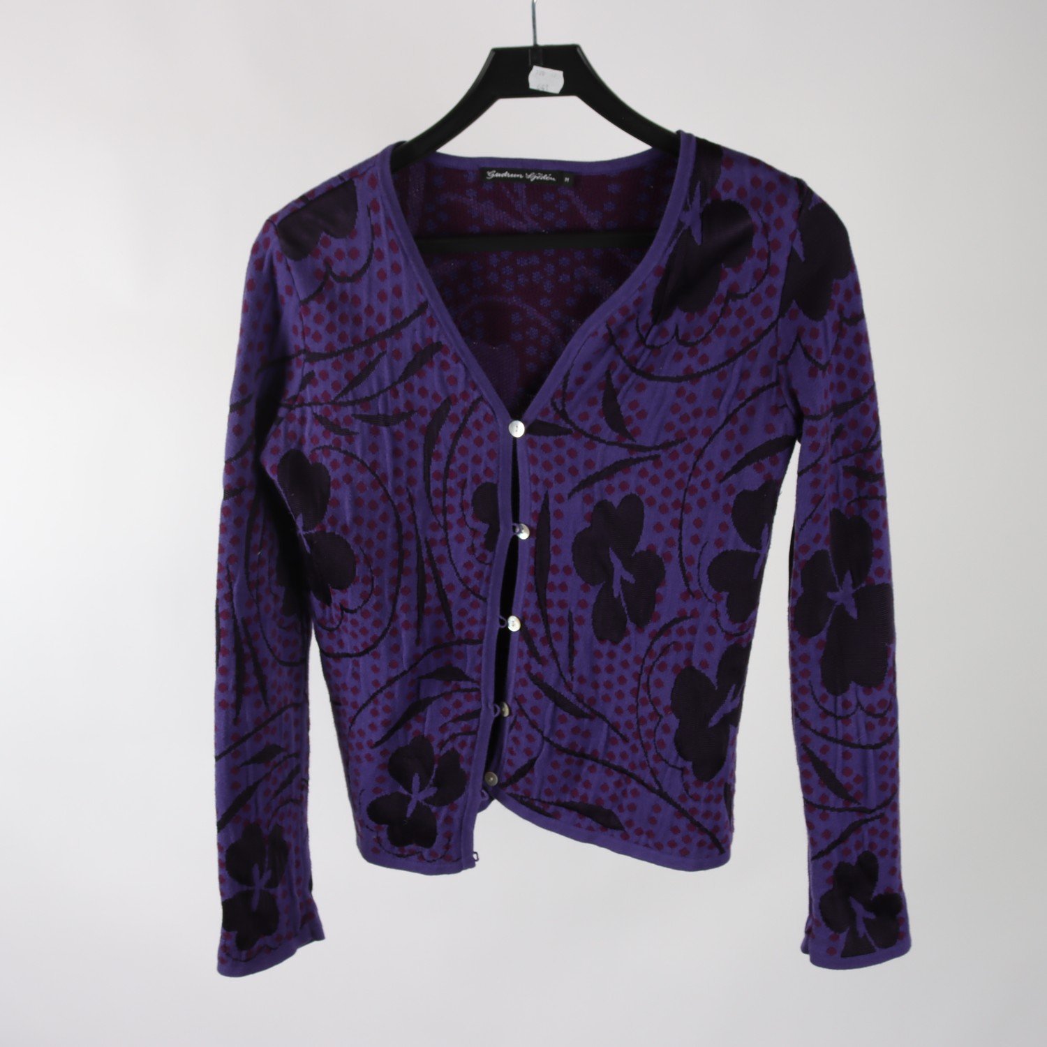 Kofta, Gudrun Sjödén, lila, vinröd, stl. M.