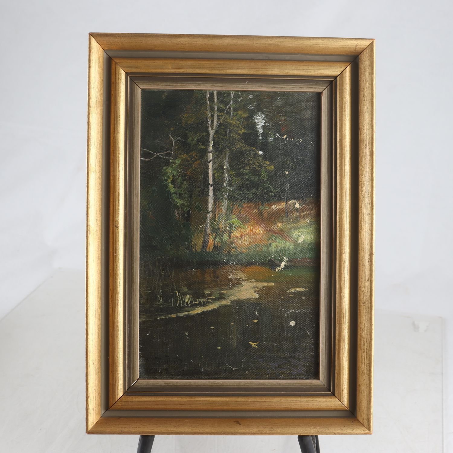 Olja på duk, Alfred Thörne, (1850-1916), sign. år 1898. Samfraktas ej.