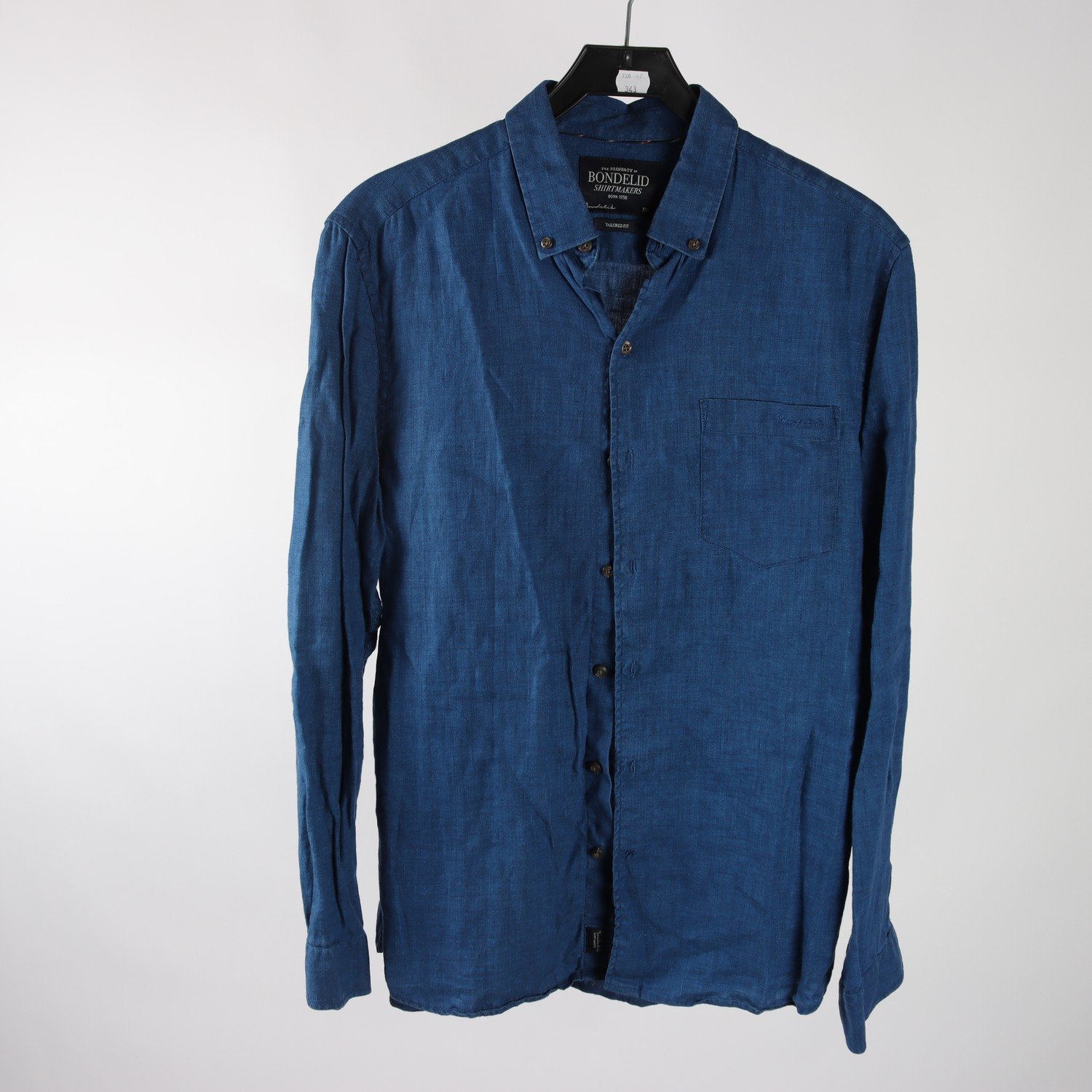 Skjorta, Bondelid, blå, lin, stl. M.