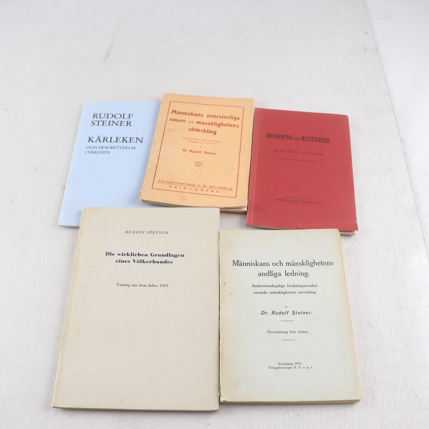 Bokpaket, Rudolf Steiner, 5 volymer