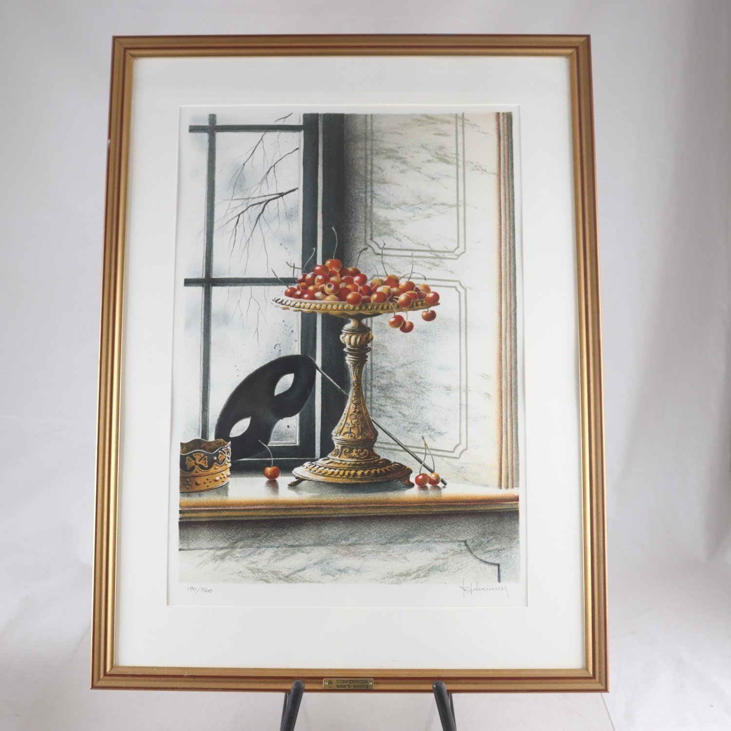 Färglitografi, Nils-Erik Johansson, (f. 1950). Endast avhämtning.