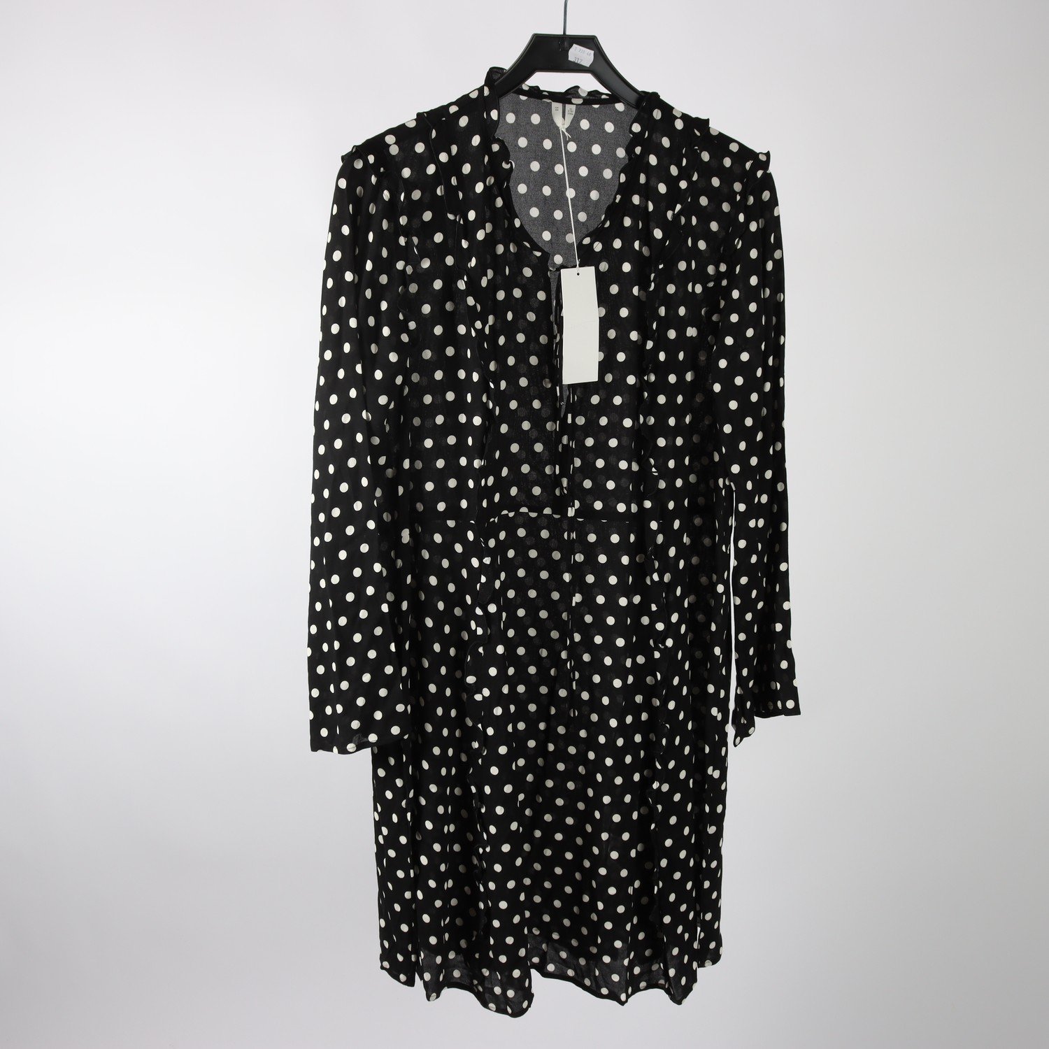 Klänning, Arket, svart, vit, prickig, stl. 44