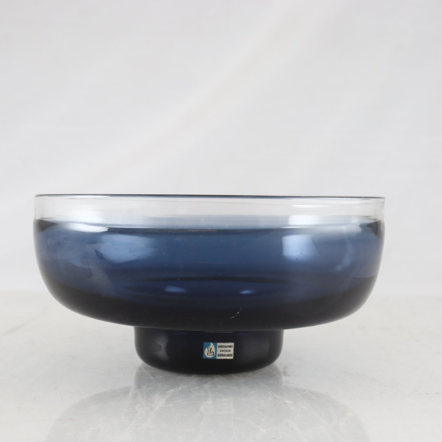 Skål, glas, Gunnar Ander, Lindshammar. Samfraktas ej.