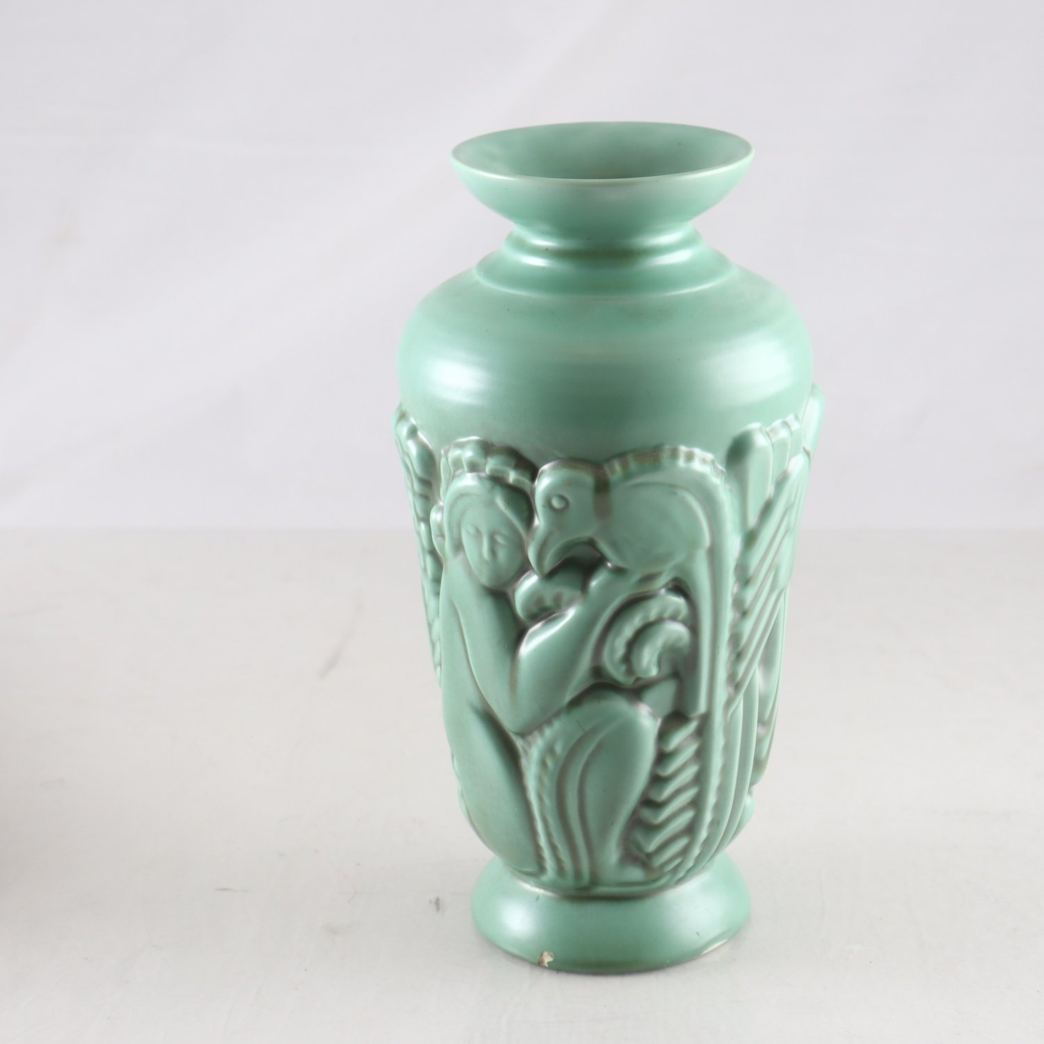 Vas, glaserat lergods, Gefle. Samfraktas ej.