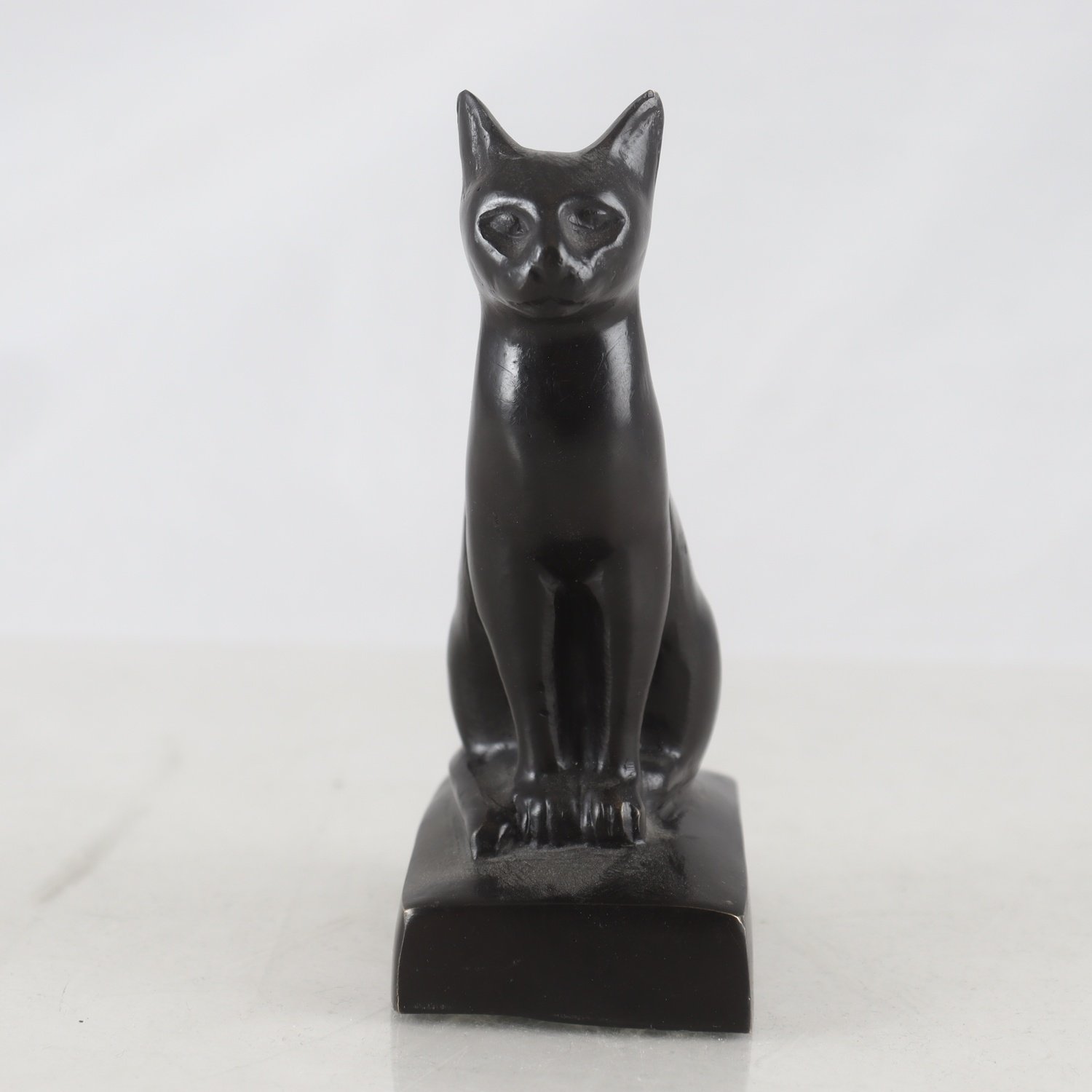 Skulptur, brons, katt